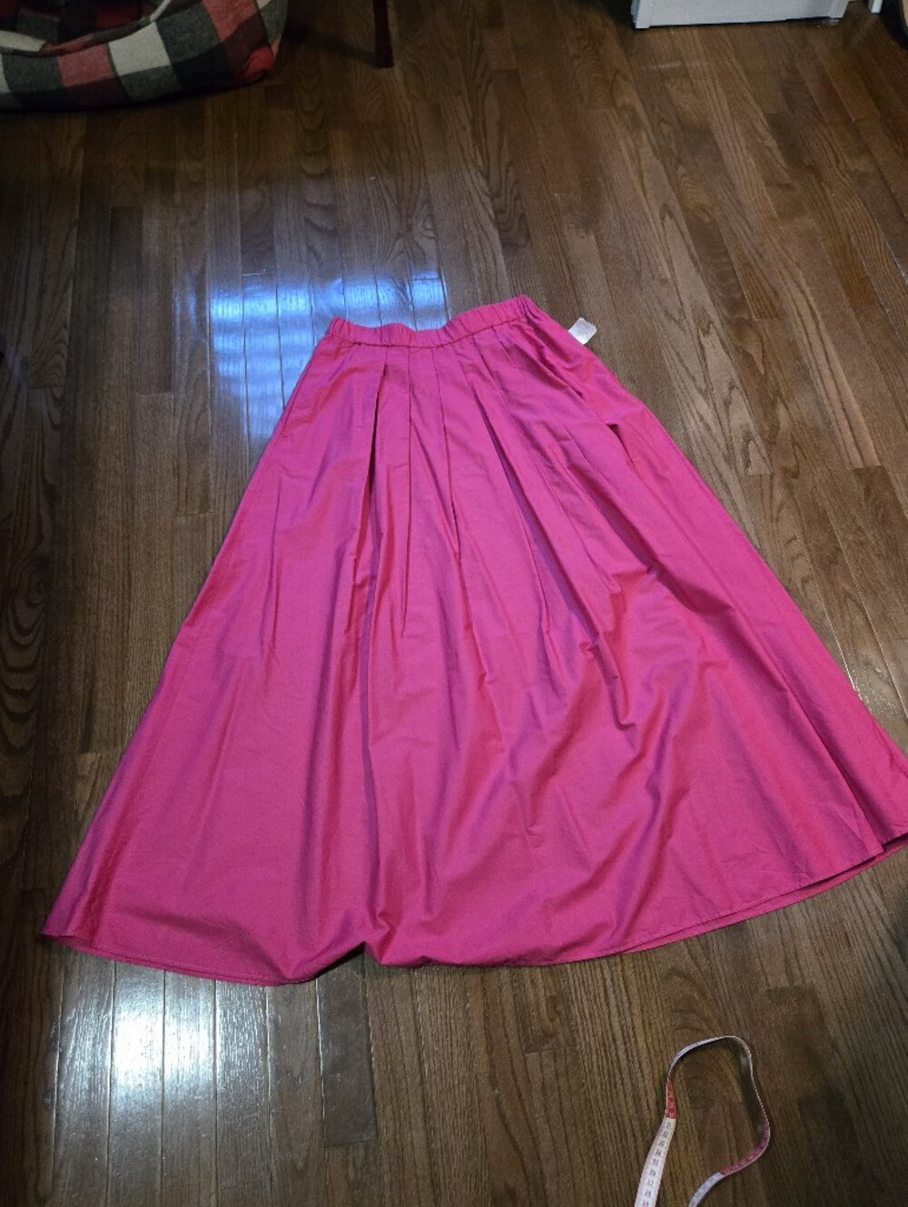 Bright Pink Women's Full Maxi Skirt